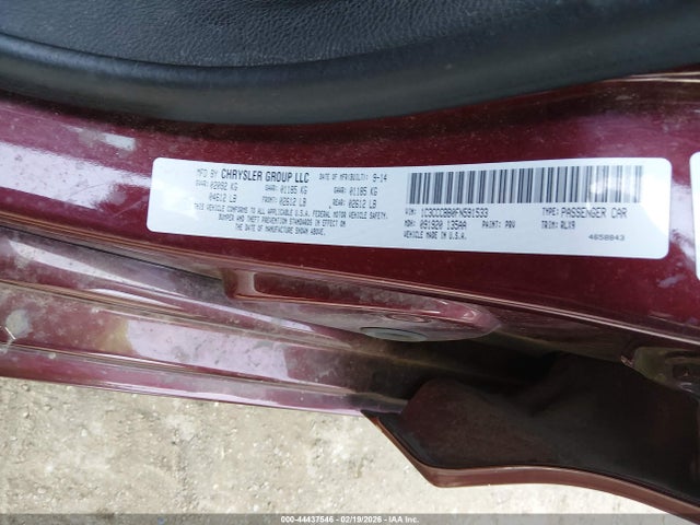 Продажа на аукционе авто 2015 Chrysler 200 S, vin: 1C3CCCBB0FN591533, номер лота: 44437546