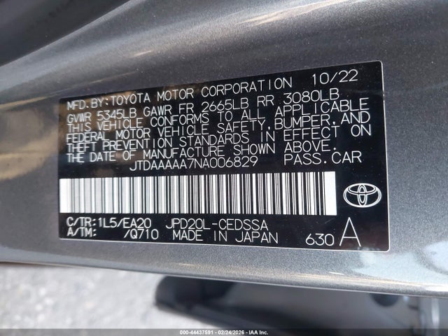 2022 TOYOTA MIRAI JTDAAAAA7NA006829 Photo 8