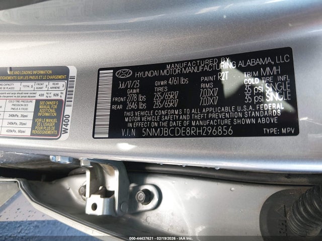 Hyundai TUCSON SEL 2024 5NMJBCDE8RH296856 Image 9