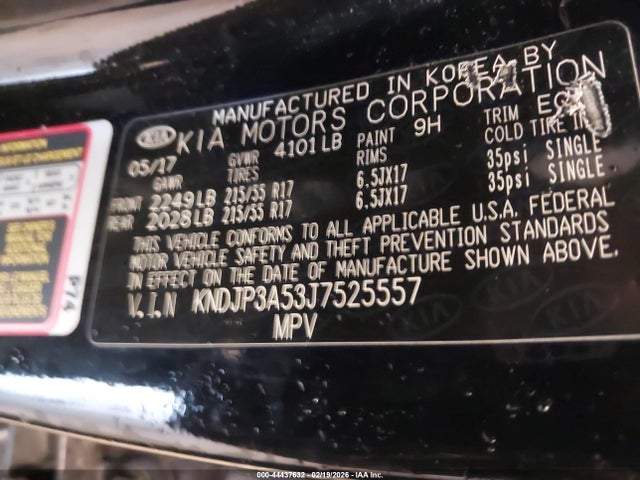 KIA SOUL + 2018 KNDJP3A53J7525557 Image 9