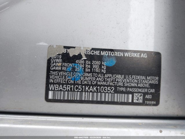 2019 BMW 330I WBA5R1C51KAK10352 Photo 8