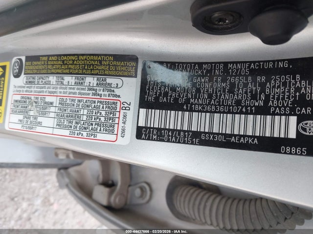 2006 TOYOTA AVALON 4T1BK36B36U107411 Photo 8