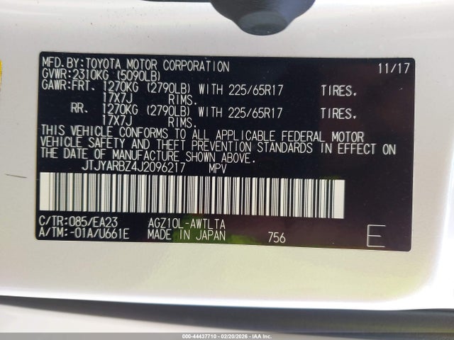JTJYARBZ4J2096217 Lexus Nx 300 F Sport