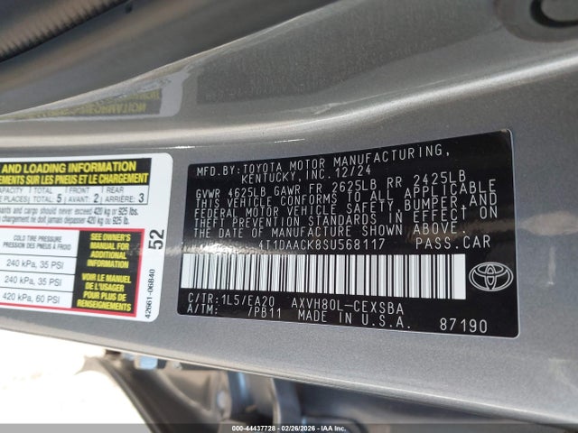 Toyota CAMRY SE 2025 4T1DAACK8SU568117 Image 9