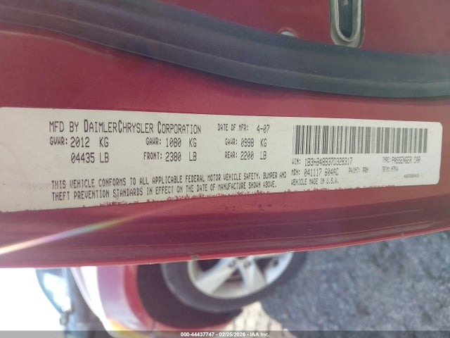Продажа на аукционе авто 2007 Dodge Caliber Sxt, vin: 1B3HB48B37D328317, номер лота: 44437747