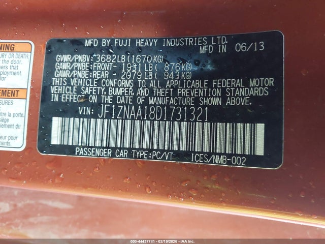 2013 SCION FR-S JF1ZNAA18D1731321 Photo 8