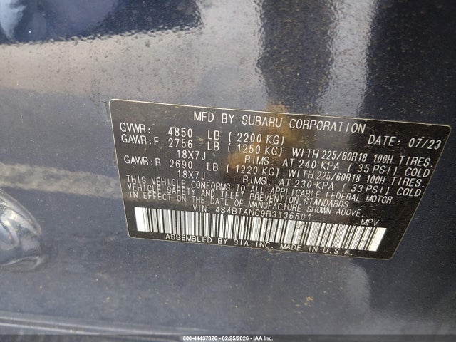 2024 SUBARU OUTBACK 4S4BTANC9R3136501 Photo 8