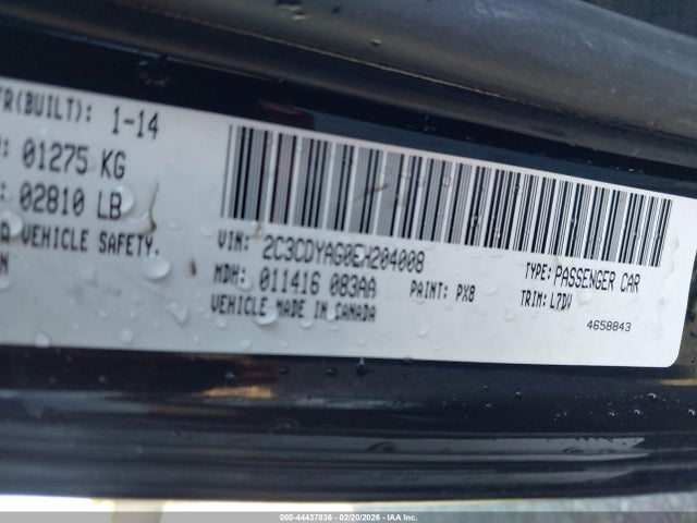 2C3CDYAG0EH204008 Dodge Challenger Sxt