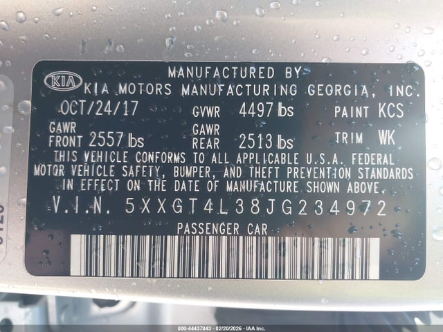 2018 KIA OPTIMA 5XXGT4L38JG234972 Photo 8