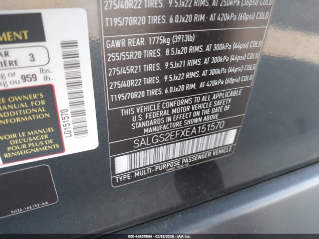 2014 LAND ROVER RANGE ROVER SALGS2EFXEA151570 Photo 8