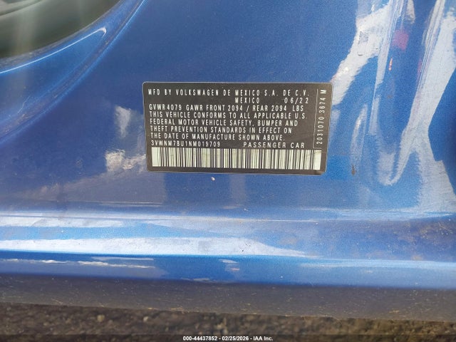 2022 VOLKSWAGEN JETTA 3VWNM7BU1NM019709 Photo 8