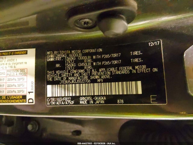 JTEBU5JR3J5532706 Toyota 4RUNNER SR5