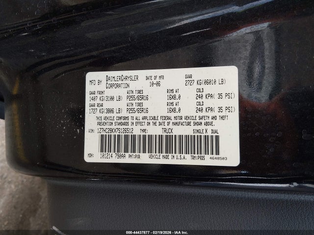 Aukcja sprzedaży 2007 Mitsubishi Raider Ls, vin: 1Z7HC28KX7S126512, numer aukcji: 44437877