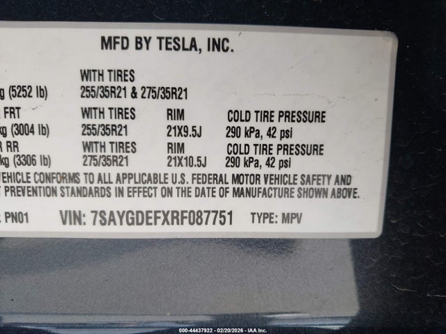 2024 TESLA MODEL Y 7SAYGDEFXRF087751 Photo 8