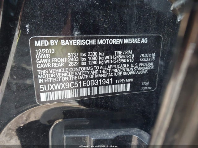2014 BMW X3 5UXWX9C51E0D31941 Photo 8