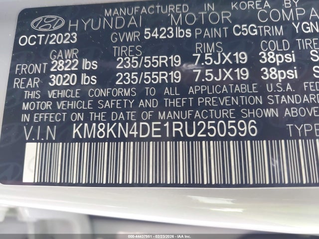 Aukcja sprzedaży 2024 Hyundai Ioniq 5 Sel, vin: KM8KN4DE1RU250596, numer aukcji: 44437951