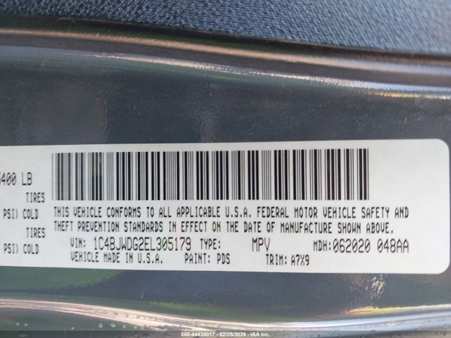 Aukcja sprzedaży 2014 Jeep Wrangler Unlimited Sport, vin: 1C4BJWDG2EL305179, numer aukcji: 44438017
