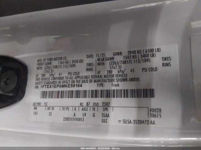 Ford F-150 Xl 2021 1FTEX1EP0MKE59164 Image 9