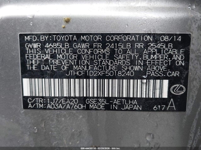 JTHCF1D2XF5018240 Lexus IS 250