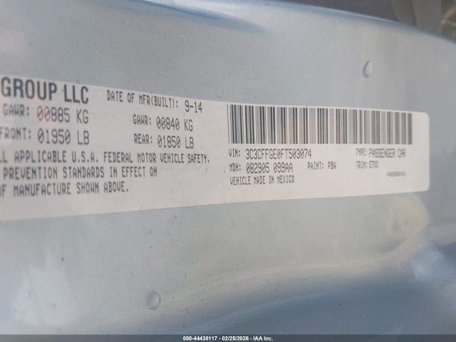 Aukcja sprzedaży 2015 Fiat 500e Battery Electric, vin: 3C3CFFGE0FT503074, numer aukcji: 44438117