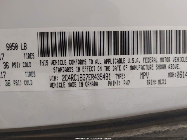2C4RC1BG7ER435481 Chrysler Town &amp; Country Touring