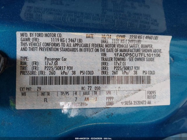 Ford C-max Energi Sel 2015 1FADP5CU7FL101106 Image 9