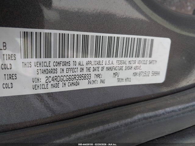 Dodge Grand Caravan Sxt 2016 2C4RDGCG6GR395833 Image 9