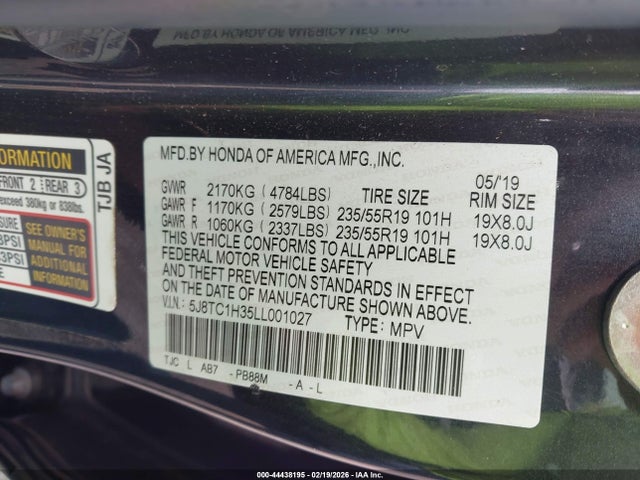 Acura Rdx Standard 2020 5J8TC1H35LL001027 Image 9