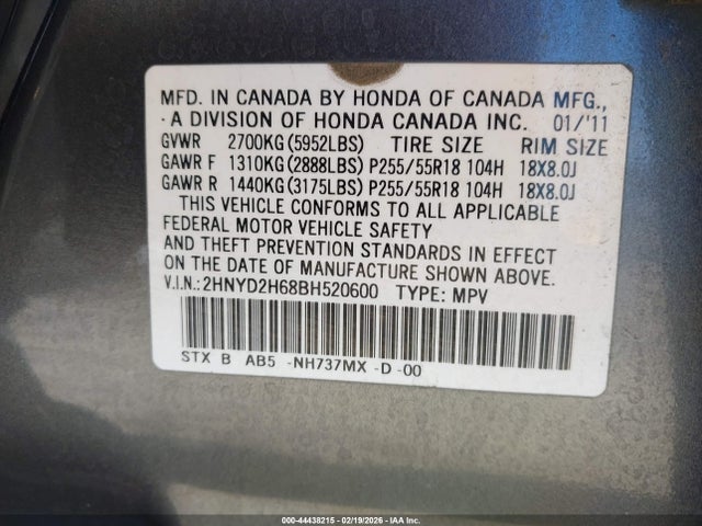 2011 ACURA MDX 2HNYD2H68BH520600 Photo 8
