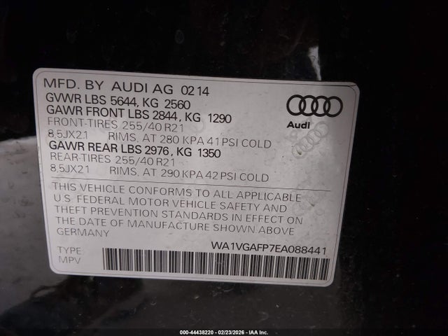 2014 AUDI SQ5 WA1VGAFP7EA088441 Photo 8