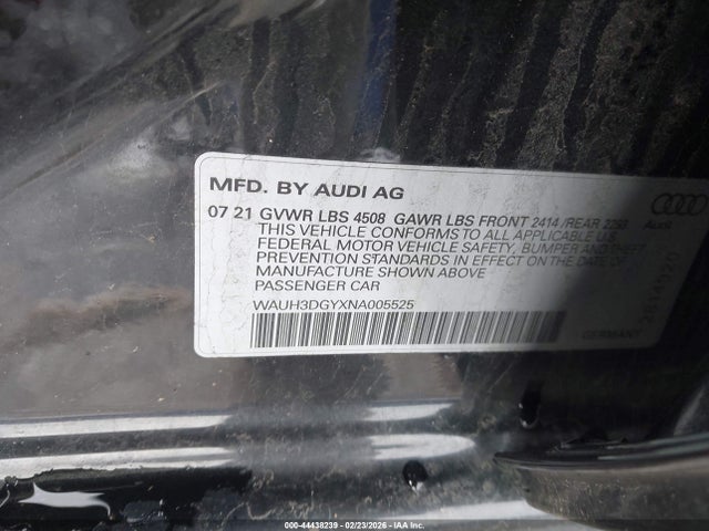 2022 AUDI S3 WAUH3DGYXNA005525 Photo 8