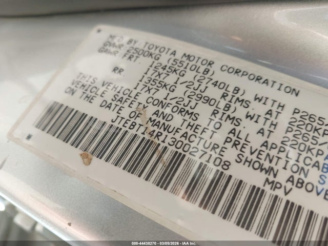 2003 TOYOTA 4RUNNER JTEBT14R130027108 Photo 8