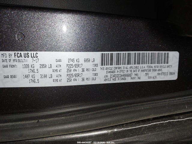 2C4RDGEGXHR806097 Dodge Grand Caravan Gt