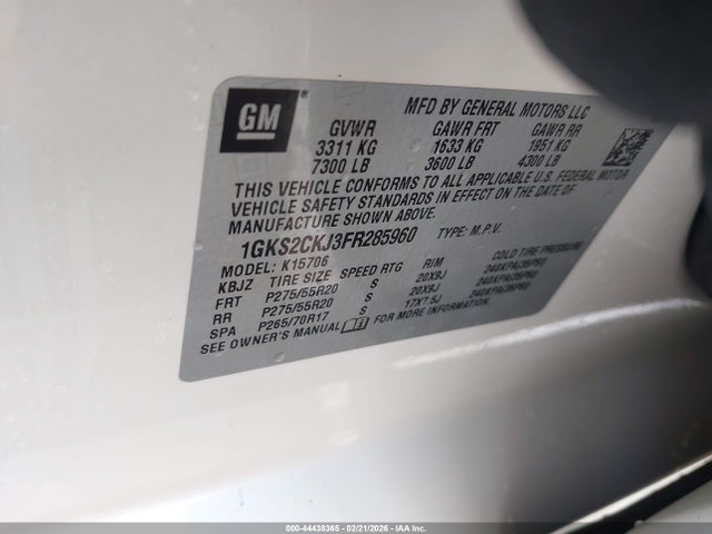Aukcja sprzedaży 2015 Gmc Yukon Denali, vin: 1GKS2CKJ3FR285960, numer aukcji: 44438365