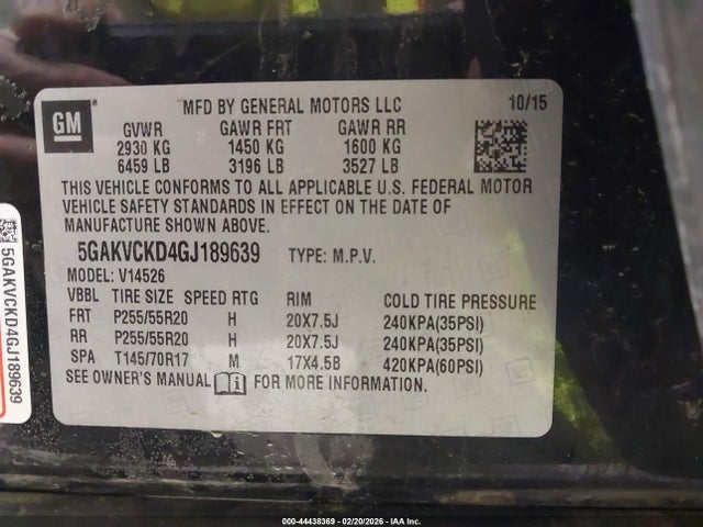 5GAKVCKD4GJ189639 Buick Enclave Premium