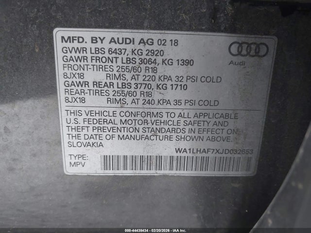 2018 AUDI Q7 WA1LHAF7XJD032653 Photo 8