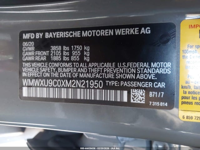 2021 MINI HARDTOP WMWXU9C0XM2N21950 Photo 8