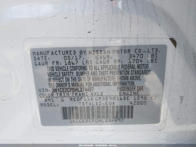 Nissan Versa Note Sv 2017 3N1CE2CP0HL374497 Image 9
