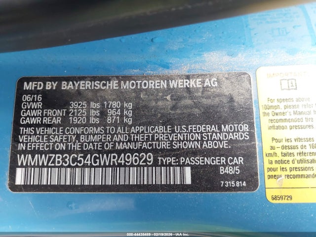 WMWZB3C54GWR49629 Mini Countryman Cooper