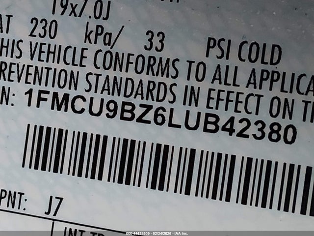 1FMCU9BZ6LUB42380 Ford Escape Se Sport Hybrid