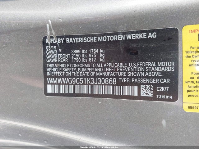 2019 MINI CONVERTIBLE WMWWG9C51K3J30868 Photo 8