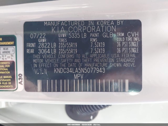 KNDC34LA5N5077943 KIA Ev6 Wind