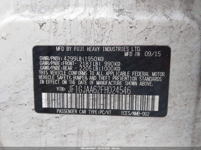 Subaru Impreza 2.0i 2015 JF1GJAA62FH024546 Image 9