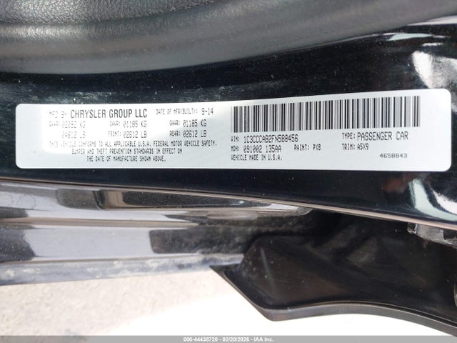 Aukcja sprzedaży 2015 Chrysler 200 Limited, vin: 1C3CCCAB2FN588456, numer aukcji: 44438720