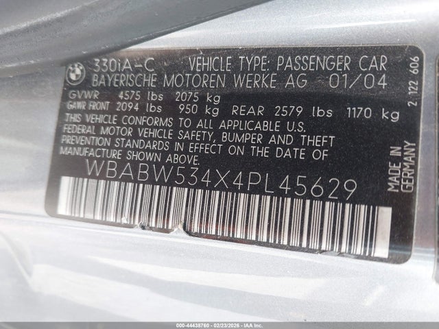 2004 BMW 330CI WBABW534X4PL45629 Photo 8