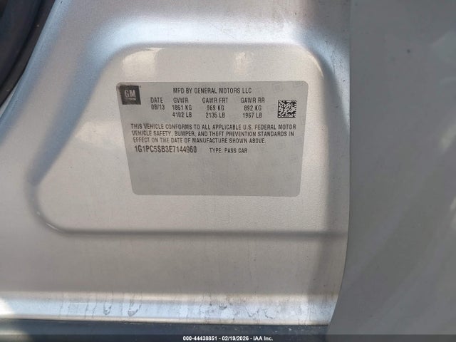 Chevrolet Cruze 1lt Auto 2014 1G1PC5SB3E7144960 Image 9
