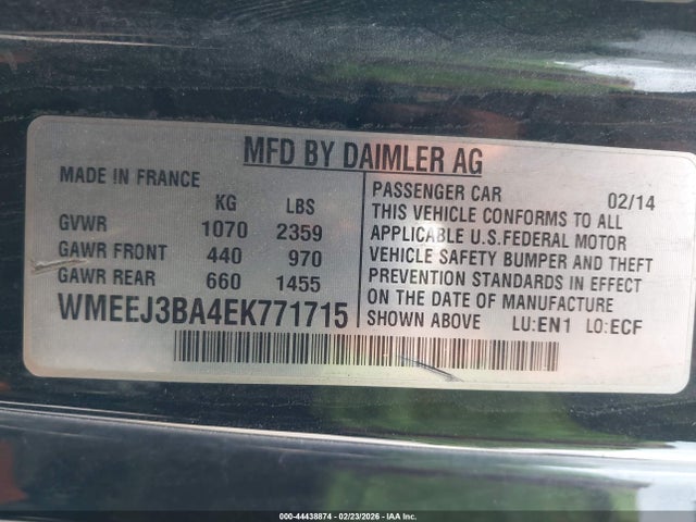 WMEEJ3BA4EK771715 Smart Fortwo Pure/passion