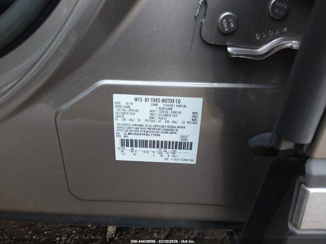 2019 LINCOLN NAUTILUS 2LMPJ6K91KBL17099 Photo 8