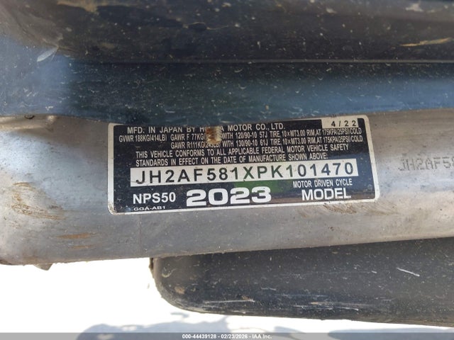 Honda NPS50 2023 JH2AF581XPK101470 Image 10