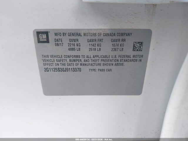 2G1125S30J9113370 Chevrolet IMPALA 2LZ